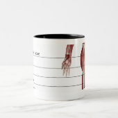 Schema van het spierstelsel tweekleurige koffiemok (Center)