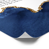 Schema van marinesets en goudbont poster (Hoek)