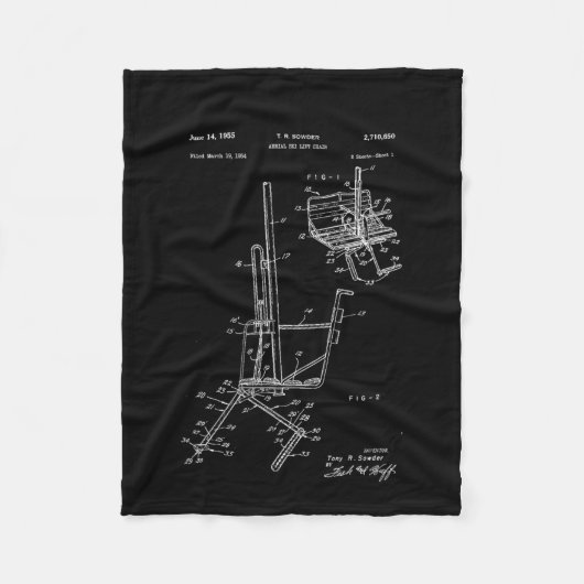 Schema van skiliftstoel fleece deken (Voorkant)