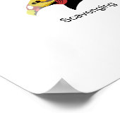 Schema van verschillende vogelgriepaanpassingen poster (Hoek)