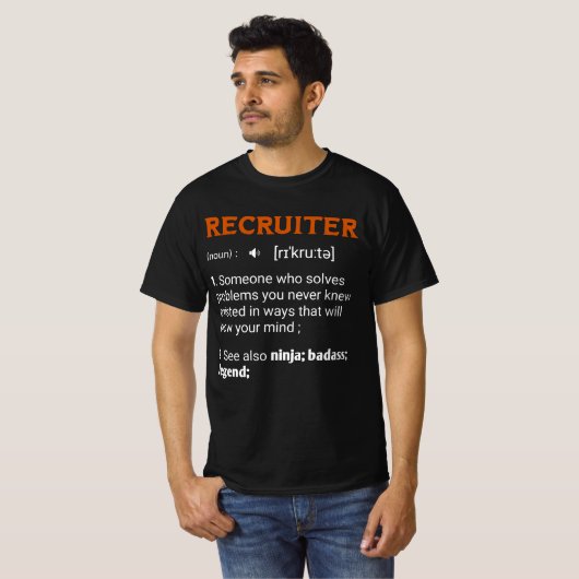 Schema van waardering voor recruiter Man en vrouwe T-shirt (Voorkant volledig)