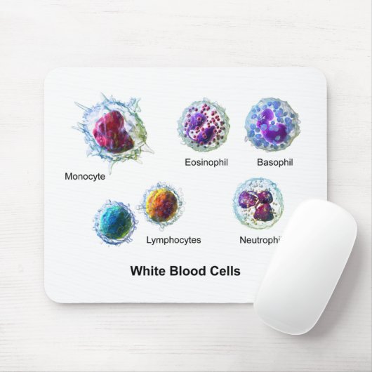 Schema van witte bloedcellen Leukocyten Muismat (Met muis)