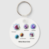 Schema van witte bloedcellen Leukocyten Sleutelhanger (Voorkant)