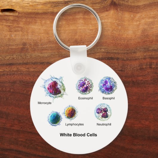 Schema van witte bloedcellen Leukocyten Sleutelhanger (Voorkant)