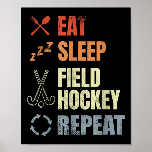 Schema veldhockey buitensporten poster (Voorkant)