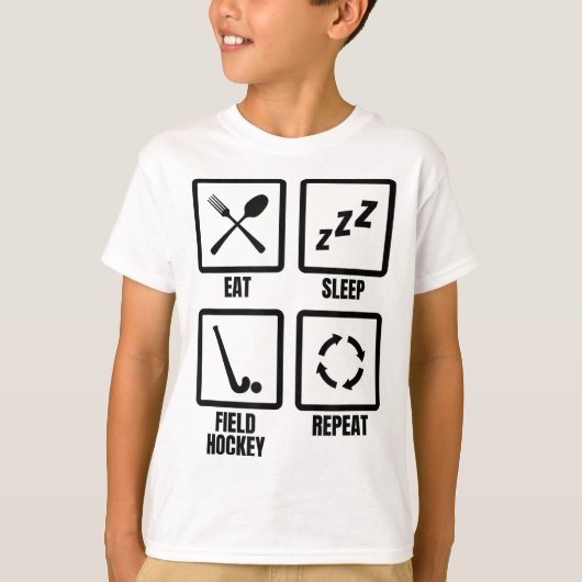 Schema veldhockey workout  t-shirt (Voorkant)