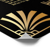 Schema voor 16 tafels voor zwart en goudkunst poster (Hoek)