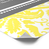 Schema voor alfabetische gele schade poster (Hoek)