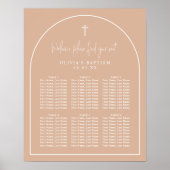 Schema voor Blush Roze Arch Minimalistisch Baptism Poster (Voorkant)