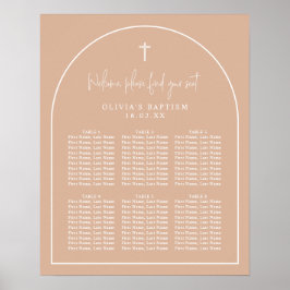 Schema voor Blush Roze Arch Minimalistisch Baptism Poster