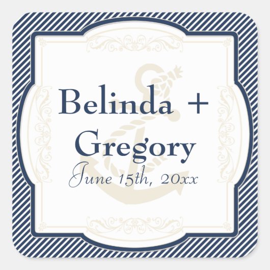 Schema voor buisvormige binnenbekleding vierkante sticker (Voorkant)