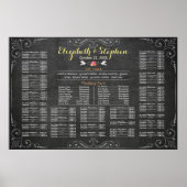 Schema voor de bruiloft rond zwart-wit poster (Voorkant)