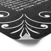 Schema voor de bruiloft rond zwart-wit poster (Hoek)