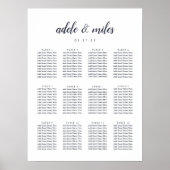 Schema voor de bruiloft van marineschepen en witte poster (Voorkant)