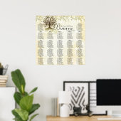Schema voor de ontvangst van bruine en groene werv poster (Thuiskantoor)