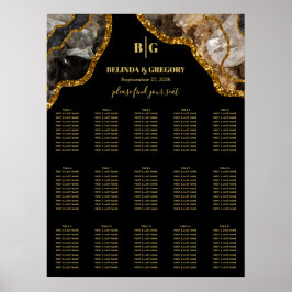 Schema voor de trottoirs van het type Black & Gold Poster