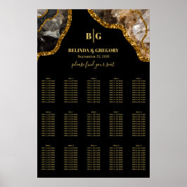 Schema voor de trottoirs van het type Black & Gold Poster
