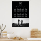 Schema voor een zwarte & witte foto-bruiloft poster (Keuken)