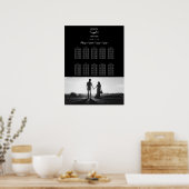 Schema voor een zwarte & witte foto-bruiloft poster (Keuken)