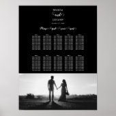 Schema voor een zwarte & witte foto-bruiloft poster (Voorkant)