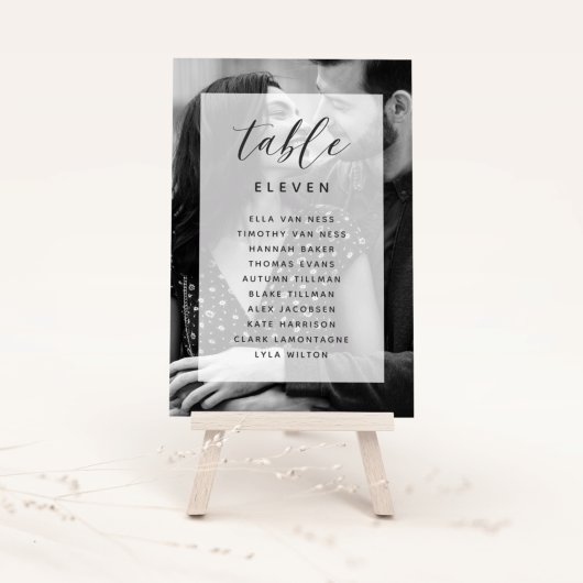 Schema voor Elegant Black & White Wedding Photo Se Kaart