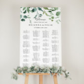 Schema voor groene bladvulling met script poster