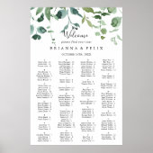 Schema voor groene bladvulling met script poster (Voorkant)
