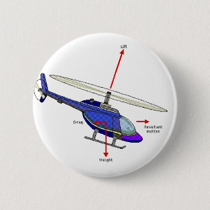 Schema voor helikoptervlucht ronde button 5,7 cm