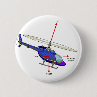 Schema voor helikoptervlucht ronde button 5,7 cm