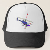 Schema voor helikoptervlucht trucker pet (Voorkant)