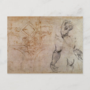 Schema voor het plafond van de zustpijpleiding, c. briefkaart