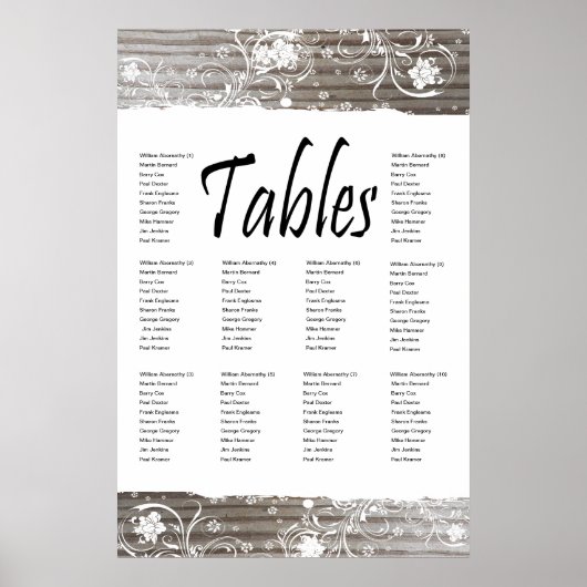 Schema voor houten planken poster (Voorkant)