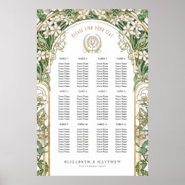 Schema voor intage Wedding Art Nouveau Poster