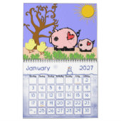 Schema voor kindertekeningen 2012 kalender (Jan 2027)