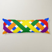 Schema voor kleurrijke regenboog: kruisstrepen lichaamskussen (Achterkant)