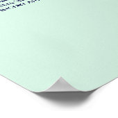 Schema voor marineschepen en Mint Green 30-tafelbr Poster (Hoek)