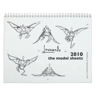 Schema voor modelblad Leonardo 2010 Kalender
