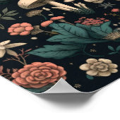 Schema voor paddenstoelen en ventilatorwitte en ro poster (Hoek)