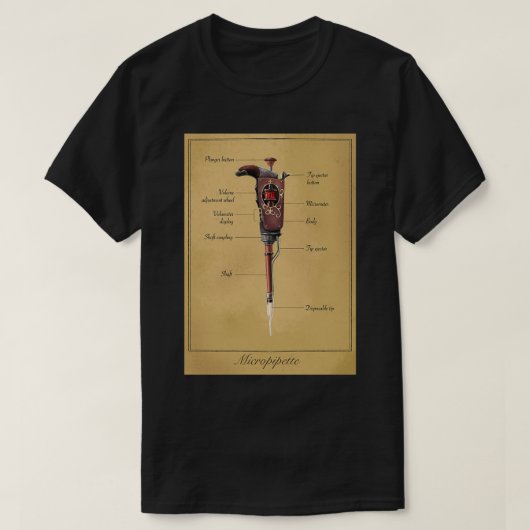 Schema voor  pipet Steampunk T-shirt (Design voorkant)