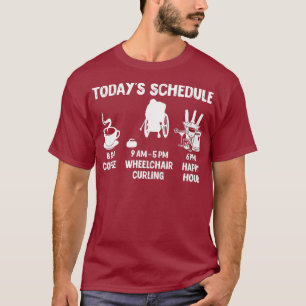 Schema voor rolstoelverdraaiing t-shirt