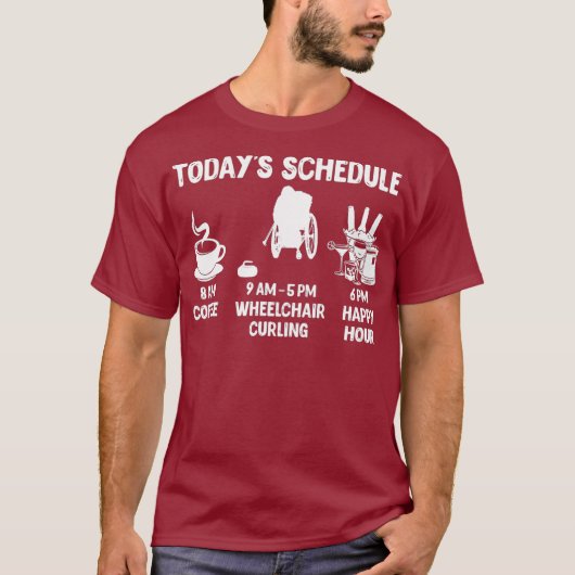 Schema voor rolstoelverdraaiing t-shirt (Voorkant)