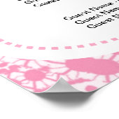 Schema voor roze en witte lasergordels poster (Hoek)