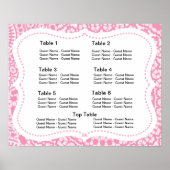 Schema voor roze en witte lasergordels poster (Voorkant)