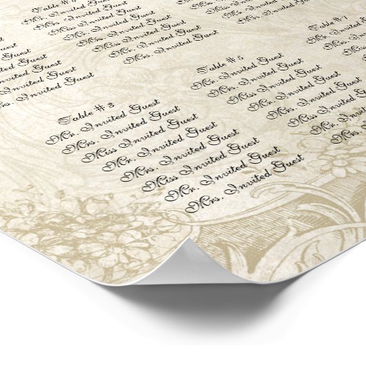 Schema voor  Rozen met barokbestendige stijl Poster (Hoek)