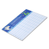 Schema voor snelle haarkleurige onderwaterscore notitieblok (Schuin)