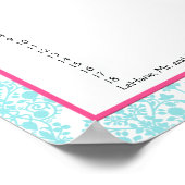 Schema voor watermeloenen Roze en Blauw Zitten Poster (Hoek)