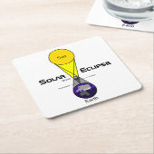 Schema voor zonnecrisis kartonnen onderzetters (Schuin)