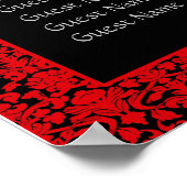 Schema voor zwart-wit en rood-donkergrijs poster (Hoek)