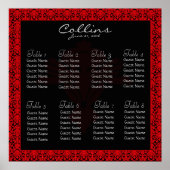 Schema voor zwart-wit en rood-donkergrijs poster (Voorkant)