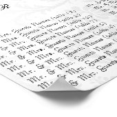 Schema voor zwarte en gouden bruiloft foto's poster (Hoek)